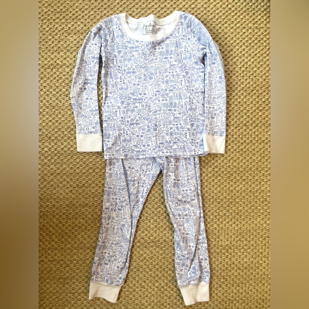 Joy Street Serena and Lily Blue and White Kids Pajamas Set 7